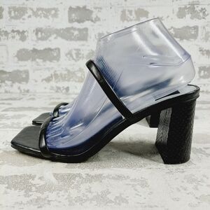 New Dolce Vita Black Square Toe Slip On Heeled Sandals F501